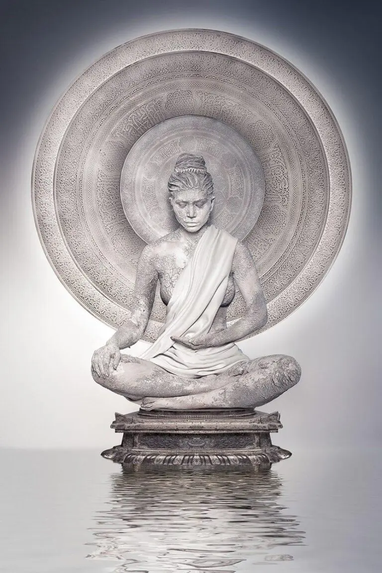 Wall art plexiglass artistic Buddha statue