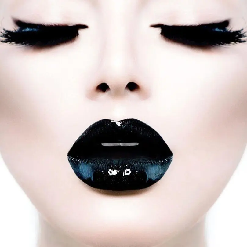 Foto plexiglas artistiek zwarte lippen