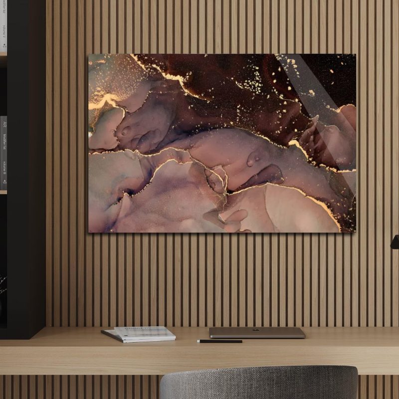 Rose gold deals wall art