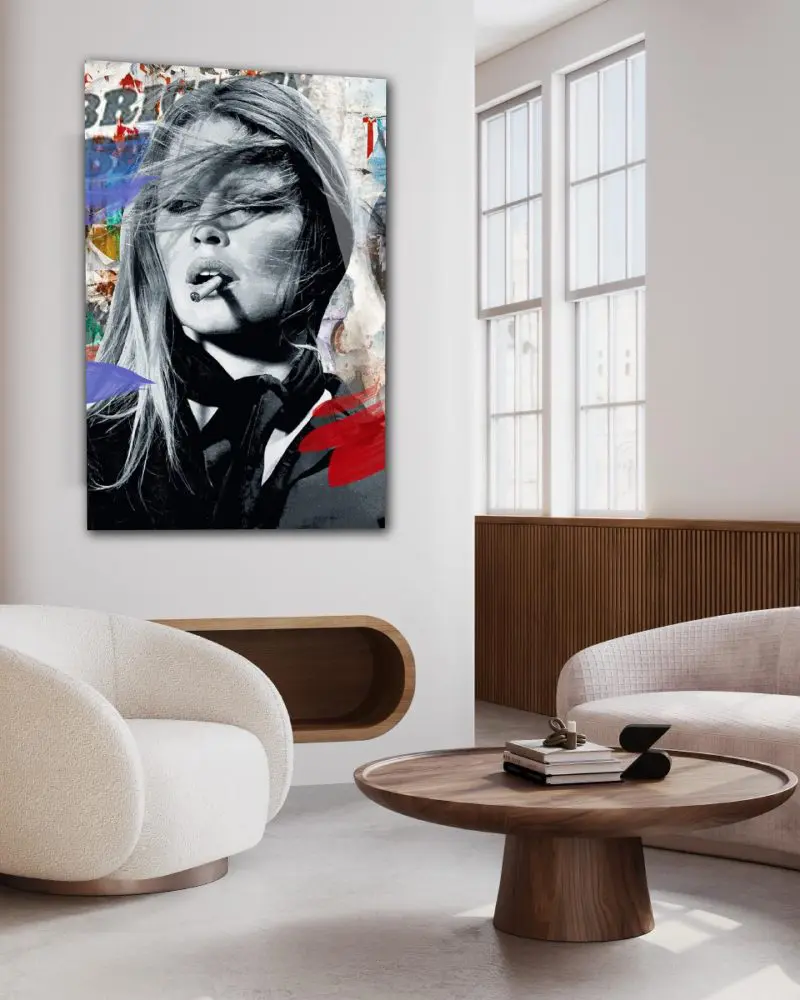 Brigitte Bardot Kunst auf Plexiglas