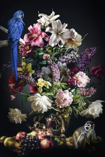 Blumen-Plexiglasmalerei
