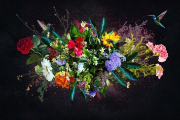 Plexiglasmalerei Blumen