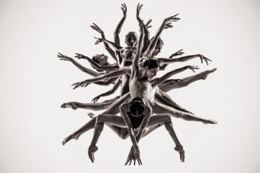 Black and white photo art ballet