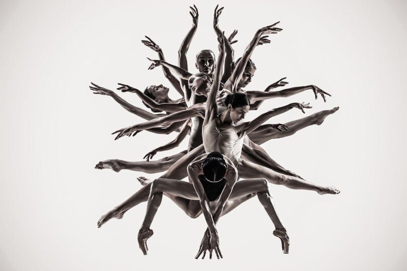 Zwart wit foto kunst ballet