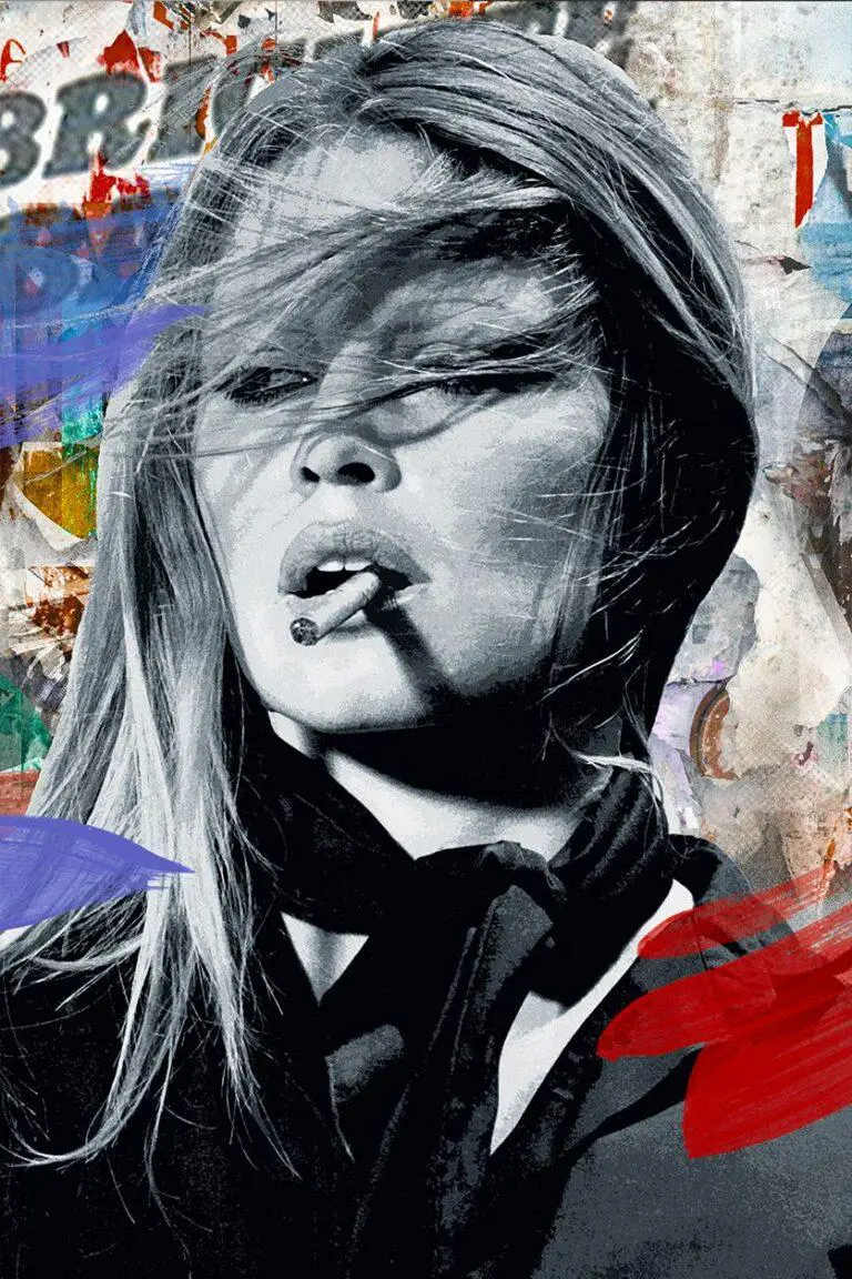 Brigitte Bardot art sur plexiglas Le Bardot I