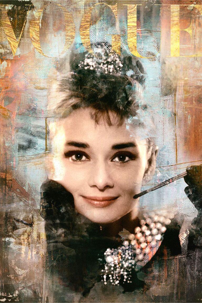 Plexiglaskunst Audrey Hepburn, Fashion Cover II