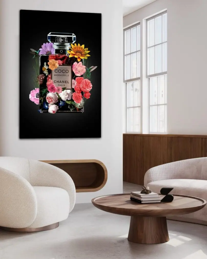 Artistic photo art on acoustic canvas Chanel