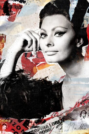 Kunstwerk foto plexiglas van Sophia Loren