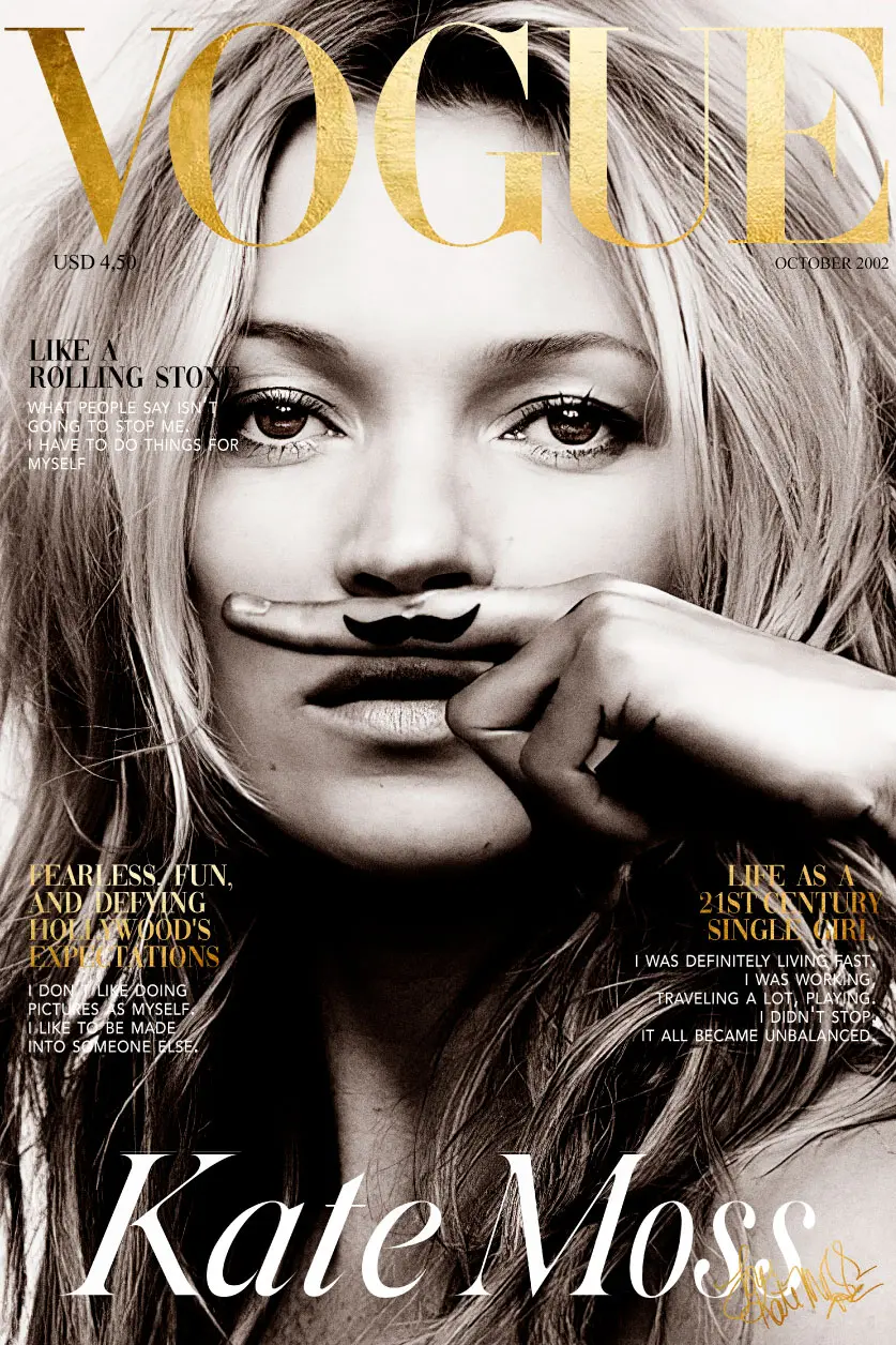 Oeuvre en plexiglas couverture de Vogue